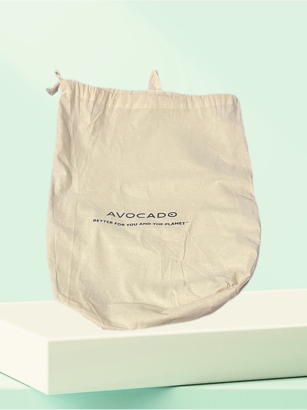 Avocado Natural Cotton Drawstring Bag